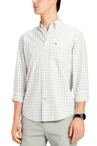 Tommy Hilfiger Bright White/Grey Stall Checked Shirt