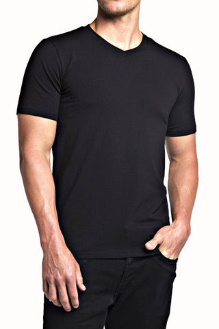 Trend Black Stretch V-Neck Tee