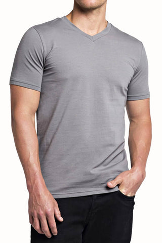 Trend Grey Stretch V-Neck Tee