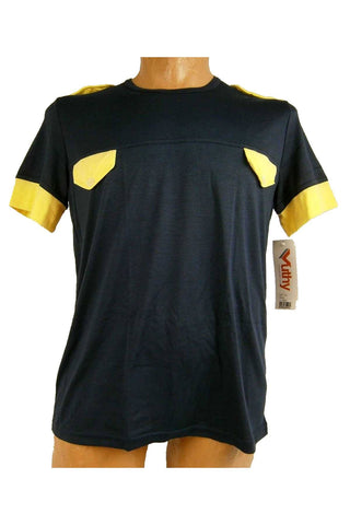 Vuthy Navy & Yellow Pocket Tee