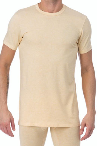 WOOD Straw Yellow Crew Neck Undershirt