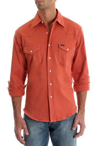 Wrangler Hot Sauce Authentic Western Snap Front Twill Shirt