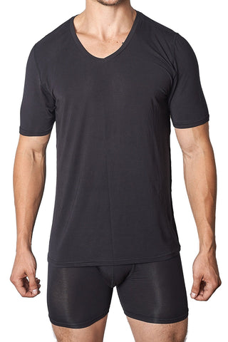 Yocisco's Black Essentials V-Neck Shirt