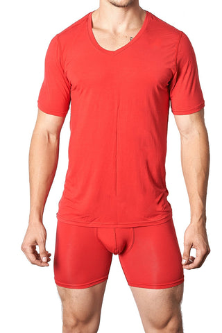 Yocisco's Red Essentials V-Neck Shirt