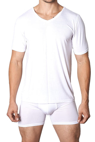 Yocisco's White Essentials V-Neck Shirt