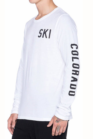 Rxmance Unisex White Ski Long Sleeve Tee