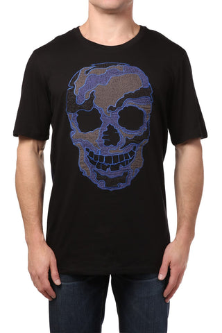 Smash Black Patchwork Skull Shirt