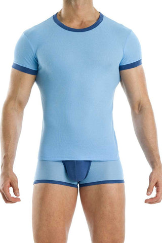 Modus Vivendi Blue Perforated T-Shirt