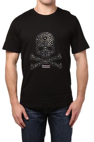 Smash Black Skull Studded Tee