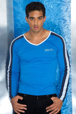 Body Tech Royal Blue Sweat V-Neck Tee